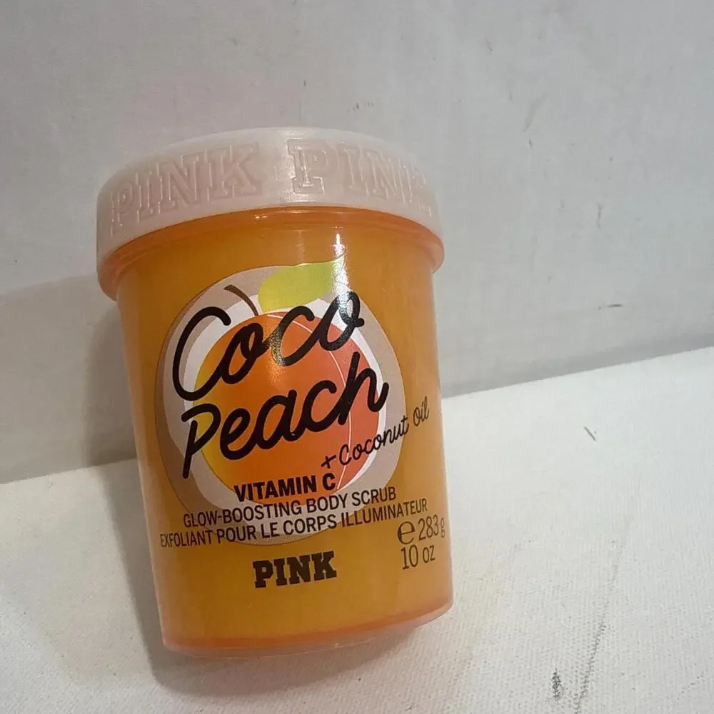 Victoria's Secret Pink Coco Peach‎ Body Scrub Exfoliating Shower Smoothing New